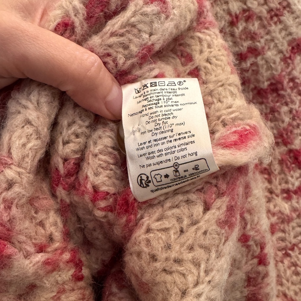 Sezane Emile Pink and Cream Sweater XS - Picture 7 of 7